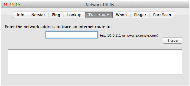 mac os x terminal commands traceroute